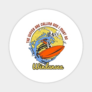 Windansea skeleton surfer Magnet